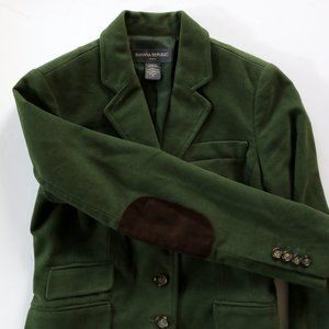 Banana Republic Forest Green Riding Jacket Cotton Blazer Size 0